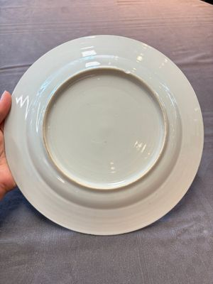 Six Chinese blue and white plates and a dish with landscape design, 18th C. — photo 5