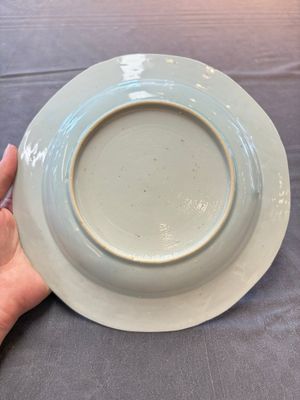 Six Chinese blue and white plates and a dish with landscape design, 18th C. — photo 9