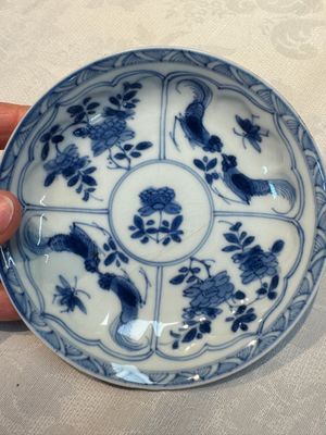 Six Chinese blue and white 'Rooster' cups and saucers, Kangxi — photo 14