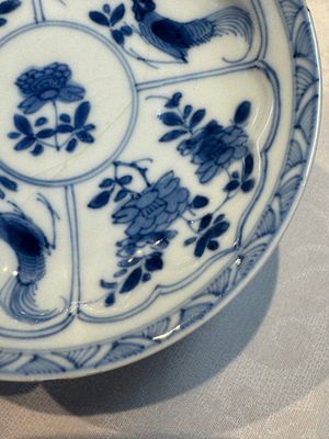 Six Chinese blue and white 'Rooster' cups and saucers, Kangxi — photo 18