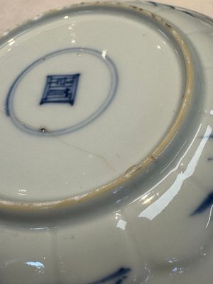 Six Chinese blue and white 'Rooster' cups and saucers, Kangxi — photo 24