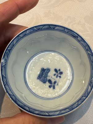 Six Chinese blue and white 'Rooster' cups and saucers, Kangxi — photo 8