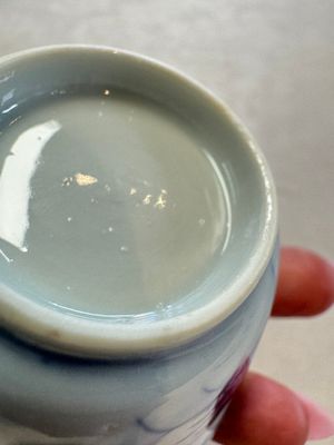 Six Chinese blue and white 'Scholar in a Garden' cups and saucers, Yongzheng — photo 12