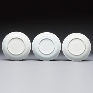 Six Chinese blue and white 'Scholar in a Garden' cups and saucers, Yongzheng — photo 3