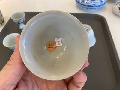 Six Chinese blue and white shipwreck porcelain wares, Transitional period and later — 照片 12