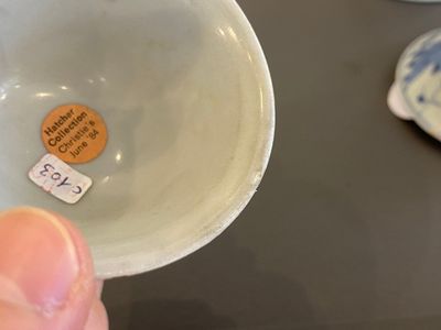 Six Chinese blue and white shipwreck porcelain wares, Transitional period and later — 照片 20