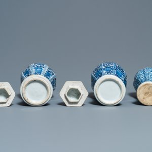 Six Chinese blue and white vases, Kangxi — photo 5