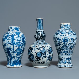 Six Chinese blue and white vases, Kangxi — photo 6