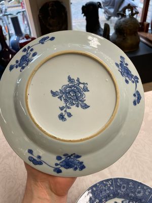 Six Chinese blue and white 'Xi Xiang Ji' plates, Qianlong — 照片 11
