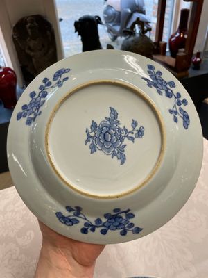 Six Chinese blue and white 'Xi Xiang Ji' plates, Qianlong — 照片 13