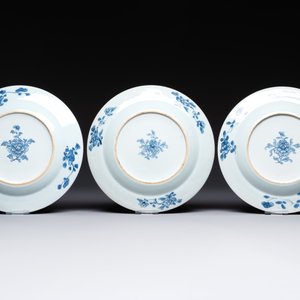 Six Chinese blue and white 'Xi Xiang Ji' plates, Qianlong — 照片 5