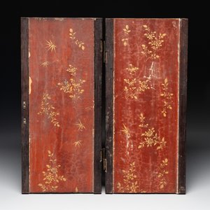 Six Chinese bone-inlaid lacquered wooden furniture panels with hunting scenes, 18/19th C. — photo 3