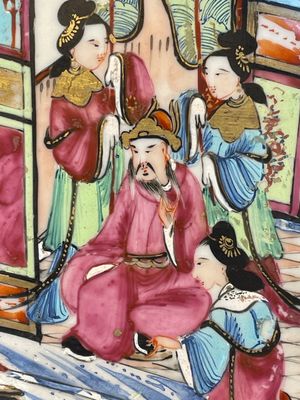 Six Chinese Canton famille rose deep plates with narrative design, 19th C. — photo 17