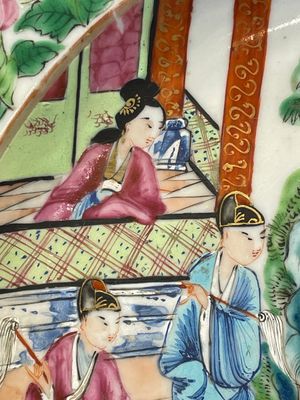 Six Chinese Canton famille rose deep plates with narrative design, 19th C. — photo 20