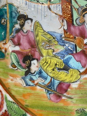 Six Chinese Canton famille rose deep plates with narrative design, 19th C. — photo 2