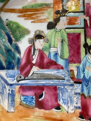 Six Chinese Canton famille rose deep plates with narrative design, 19th C. — photo 23