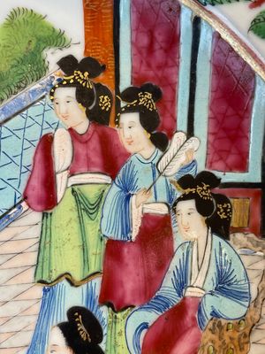 Six Chinese Canton famille rose deep plates with narrative design, 19th C. — photo 24