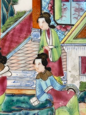 Six Chinese Canton famille rose deep plates with narrative design, 19th C. — photo 28