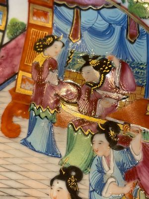 Six Chinese Canton famille rose deep plates with narrative design, 19th C. — photo 8