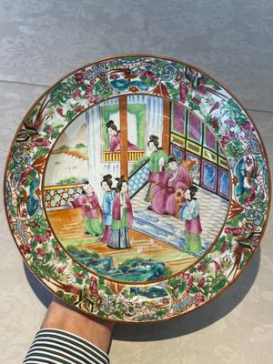 Six Chinese Canton famille rose deep plates with narrative design, 19th C. — photo 10