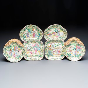 Six Chinese Canton famille rose serving dishes — photo 1