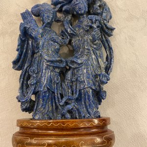 Six Chinese carved lapis lazuli groups, 19/20thC. — 照片 7