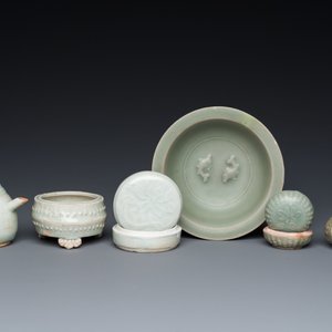 Six Chinese celadon- and qingbai-glazed wares, Song and later — 照片 2
