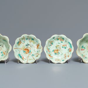 Six Chinese celadon bowls and a pair of bowls on stands for the Peranakan or Straits market, 19th C. — 照片 2