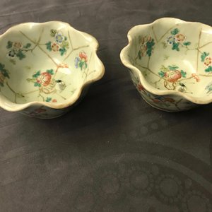Six Chinese celadon bowls and a pair of bowls on stands for the Peranakan or Straits market, 19th C. — 照片 22