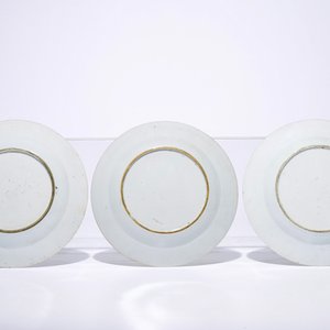 Six Chinese famille rose cherrypickers plates, Qianlong — photo 3