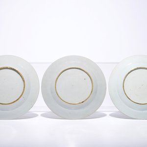 Six Chinese famille rose cherrypickers plates, Qianlong — photo 5
