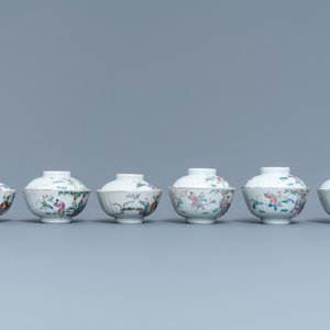 Six Chinese famille rose covered bowls on stands, 19th C. — 照片 6