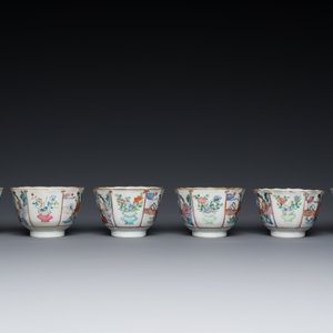 Six Chinese famille rose cups and saucers, Xianfeng mark and of the period — 照片 7