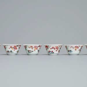 Six Chinese famille rose cups and saucers, Yongzheng — 照片 6