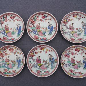 Six Chinese famille rose cups and saucers, Yongzheng — 照片 10