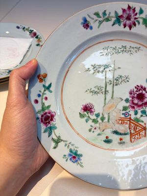 Six Chinese famille rose 'Flower Garden' plates, Qianlong — 照片 23