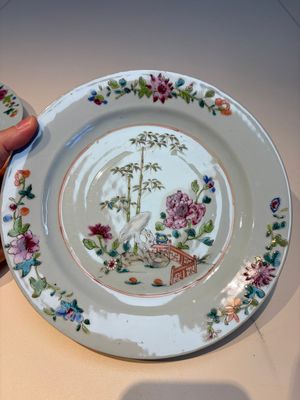 Six Chinese famille rose 'Flower Garden' plates, Qianlong — 照片 39