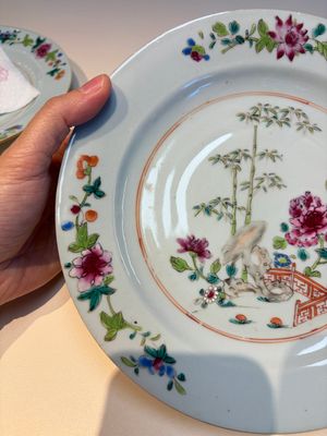Six Chinese famille rose 'Flower Garden' plates, Qianlong — 照片 41
