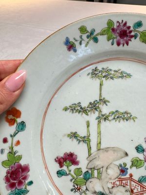 Six Chinese famille rose 'Flower Garden' plates, Qianlong — 照片 45