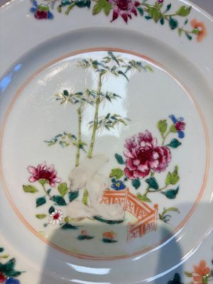 Six Chinese famille rose 'Flower Garden' plates, Qianlong — 照片 53