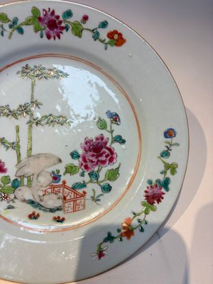 Six Chinese famille rose 'Flower Garden' plates, Qianlong — 照片 3