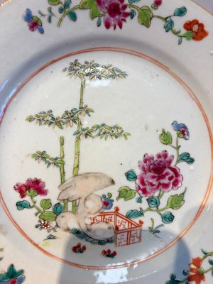 Six Chinese famille rose 'Flower Garden' plates, Qianlong — 照片 5