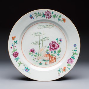 Six Chinese famille rose 'Flower Garden' plates, Qianlong — 照片 12