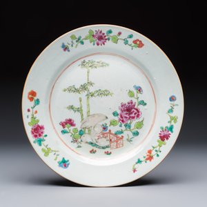 Six Chinese famille rose 'Flower Garden' plates, Qianlong — 照片 2
