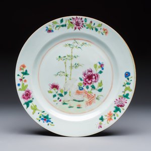 Six Chinese famille rose 'Flower Garden' plates, Qianlong — 照片 4