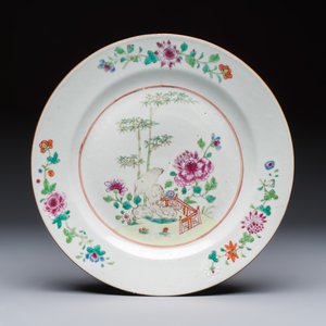 Six Chinese famille rose 'Flower Garden' plates, Qianlong — 照片 8