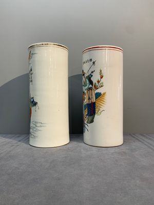 Six Chinese famille rose hat stands, 19/20th C. — foto 14