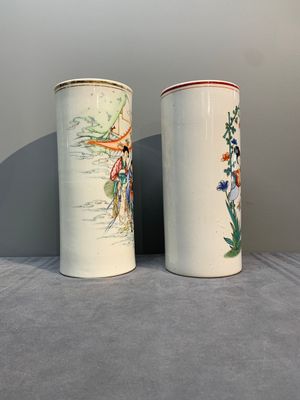 Six Chinese famille rose hat stands, 19/20th C. — foto 16