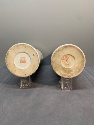 Six Chinese famille rose hat stands, 19/20th C. — foto 18
