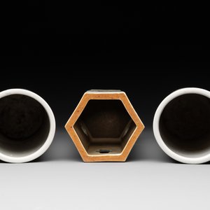 Six Chinese famille rose hat stands, 19/20th C. — foto 6